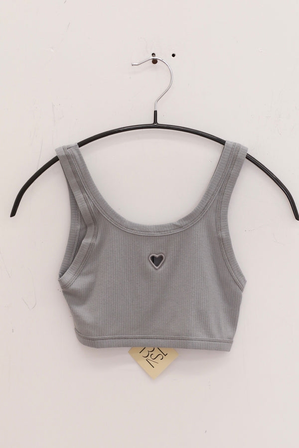 BASERANGE 25 Spring/Summer French organic cotton heart-shaped corset vest BAS-BRHE-RB-SP25-BOW BLUE